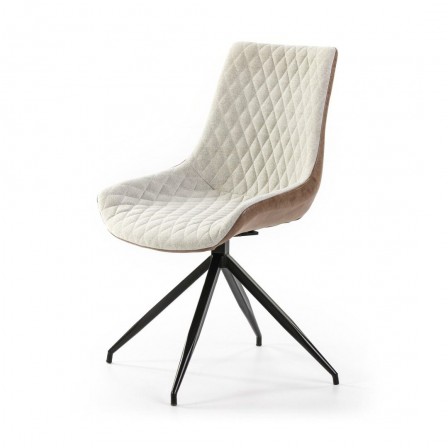 Silla Comedor Giratoria Ecopiel Marrón