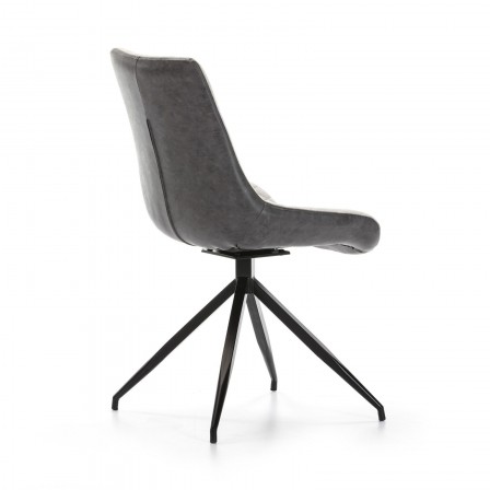 Silla Comedor Giratoria Ecopiel Marrón