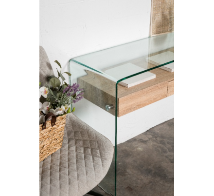 CONSOLA SIDNEY CON-709 CRISTAL COLOR ROBLE