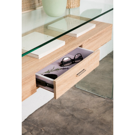 CONSOLA SIDNEY CON-709 CRISTAL COLOR ROBLE