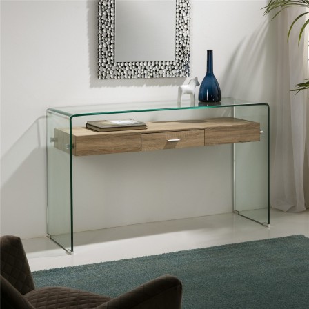 CONSOLA SIDNEY CON-709 CRISTAL COLOR ROBLE
