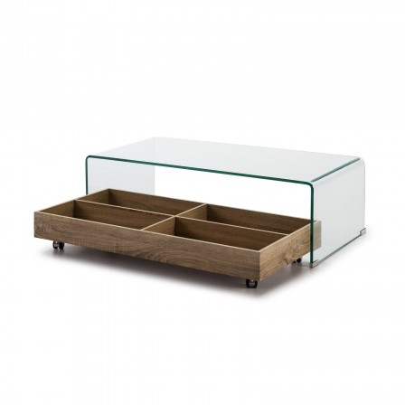 MESA CENTRO SIDNEY CT-227 CRISTAL COLOR ROBLE