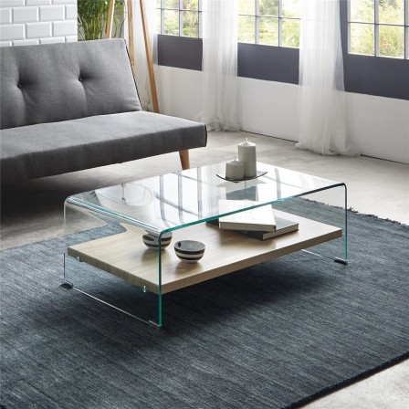 MESA CENTRO SIDNEY CT-225 CRISTAL COLOR ROBLE