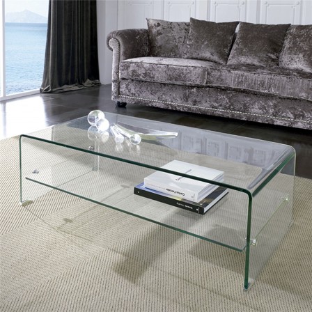Mesa de centro cristal modelo marea
