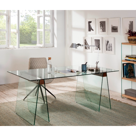 MESA OFICINA MODELO 808 CRISTAL TEMPLADO 180X90