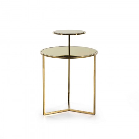 MESA AUXILIAR MODELO ROUS 807 ESPEJO DORADO